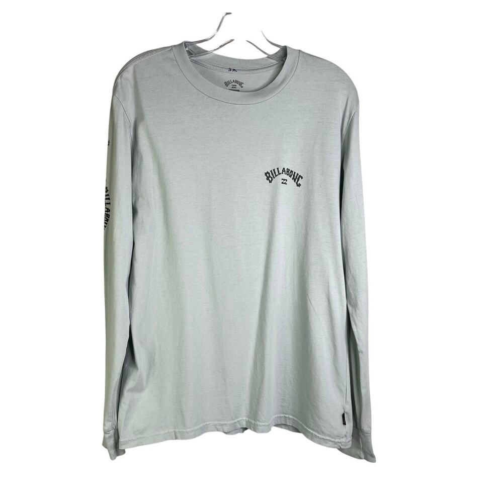 Billabong T-Shirt Mens Small Mint Green Wavewash Long Sleeve Surf Beachwear